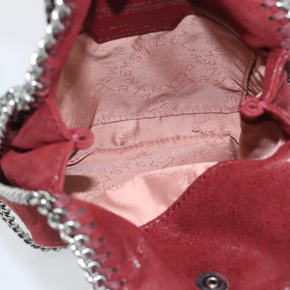 Stella McCartney Falabella Fold Over Clutch Faux Leather, Burgundy, Polyester, Crossbody Bag