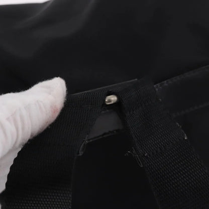Prada Double Front Pocket Tessuto, Black, Nylon, Backpack