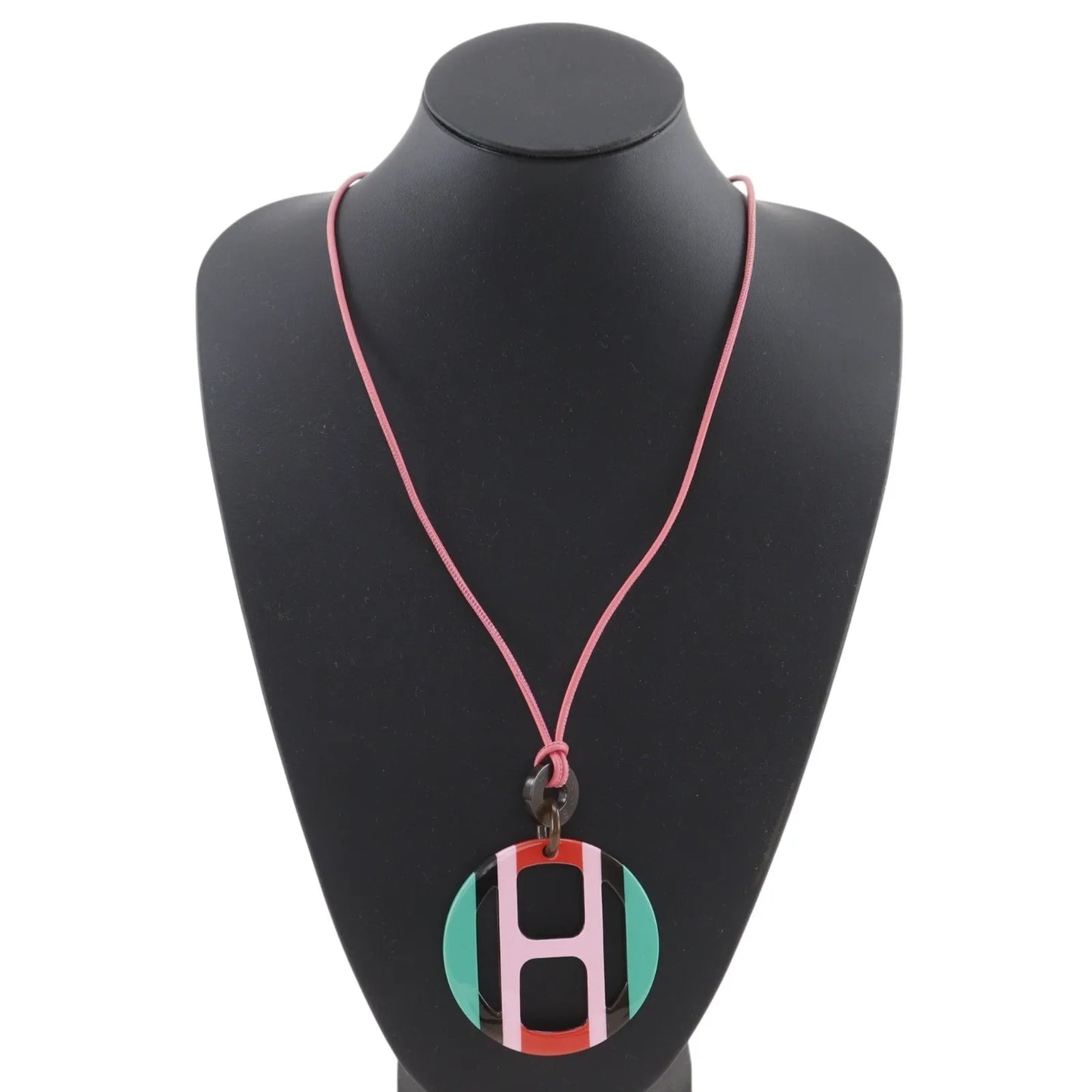 Hermes Necklace Buffalo Horn and Horn, Pink, Horn, Necklace