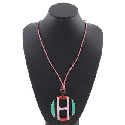Hermes Necklace Buffalo Horn and Horn, Pink, Horn, Necklace