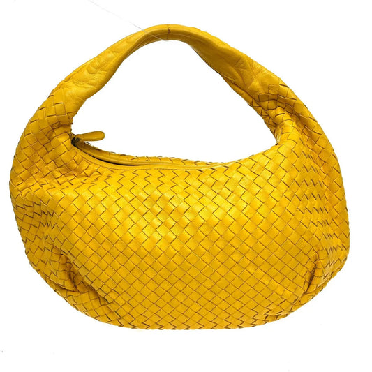 Bottega Veneta Belly Hobo Intrecciato Nappa, Yellow, Leather, Handbag