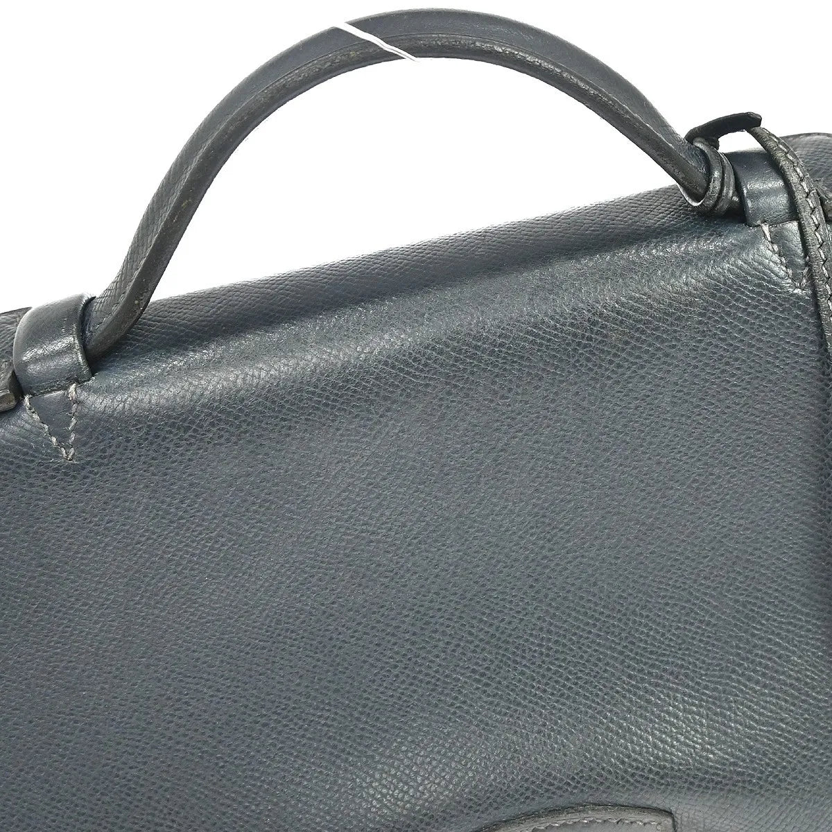 Hermes Sac a Depeches Courchevel, Navy, Leather, Handbag