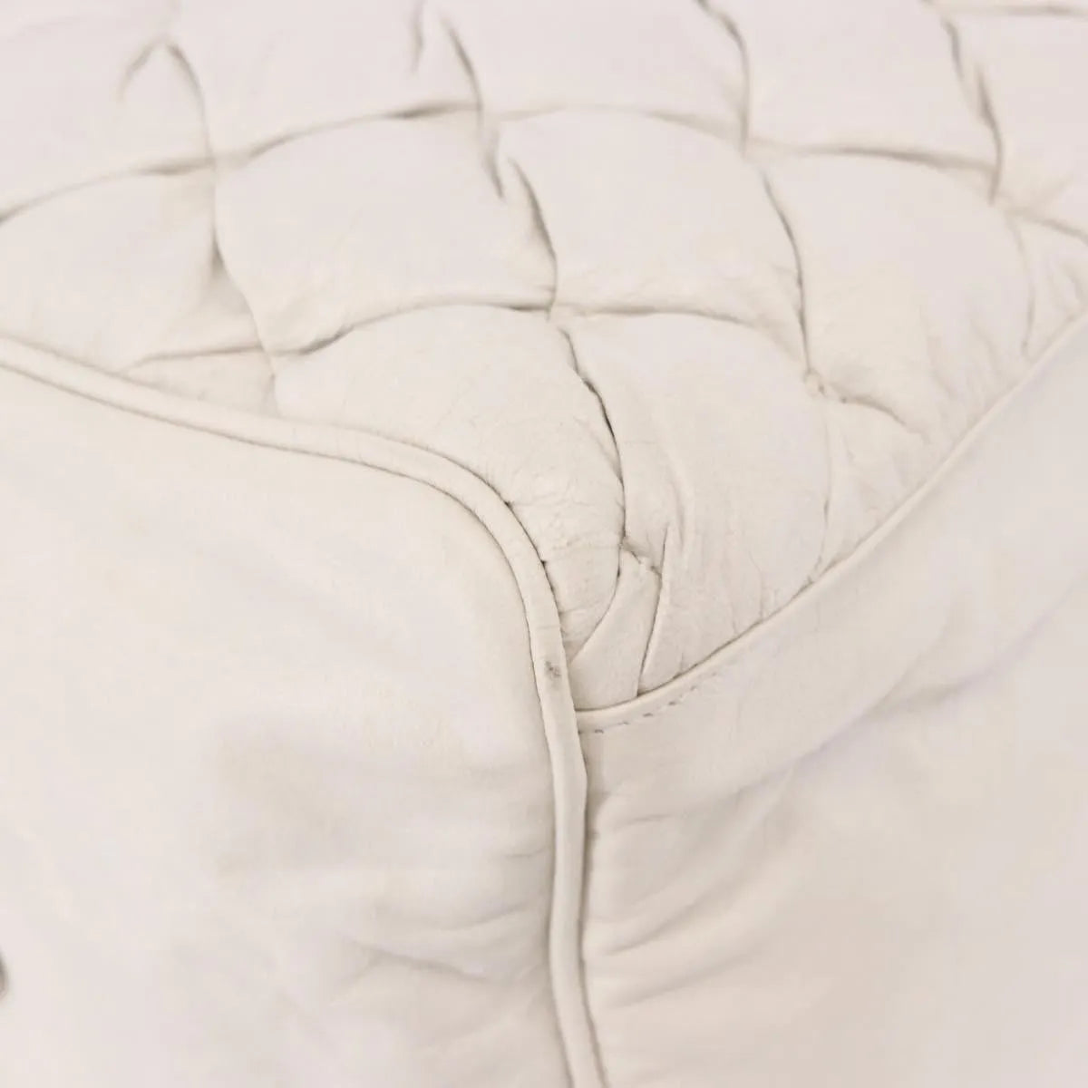 Balenciaga Matelasse Leather, White, Leather, Handbag