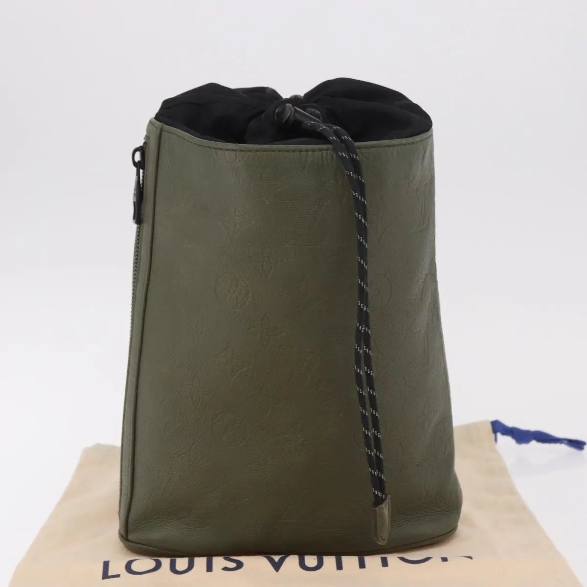 Louis Vuitton Chalk Sling Monogram Shadow Leather, Green, Canvas, Shoulder Bag