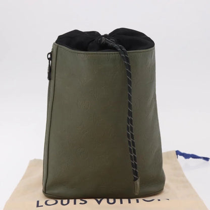 Louis Vuitton Chalk Sling Monogram Shadow Leather, Green, Canvas, Shoulder Bag
