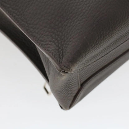 Louis Vuitton Naxos Leather, Gray, Leather, Shoulder Bag