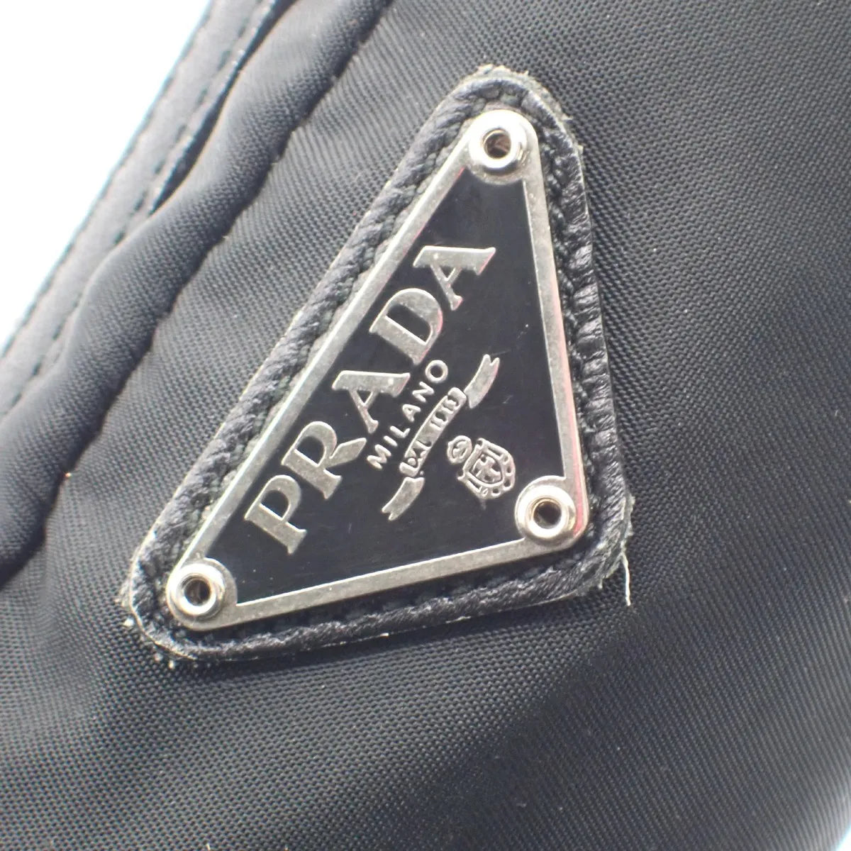 Prada Padded Zip Belt Tessuto, Black, Nylon, Clutch