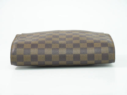 Louis Vuitton Pochette Saint Louis Damier, Brown, Canvas, Clutch