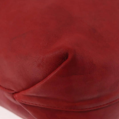 Saint Laurent Teddy Bucket Leather, Red, Leather, Shoulder Bag