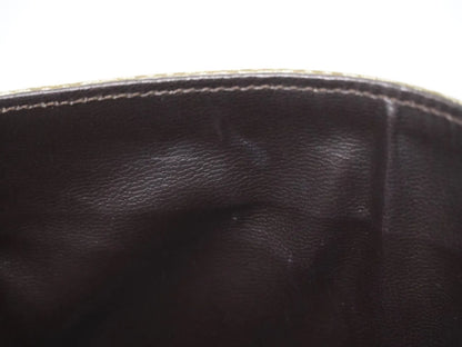 Celine Vintage Macadam Canvas and Leather, Beige, Canvas, Shoulder Bag