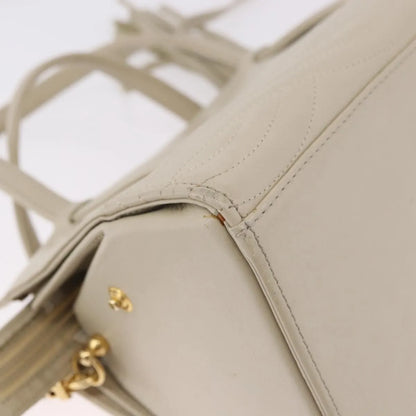 Fendi Vintage Handbag Leather, Beige, Leather, Handbag