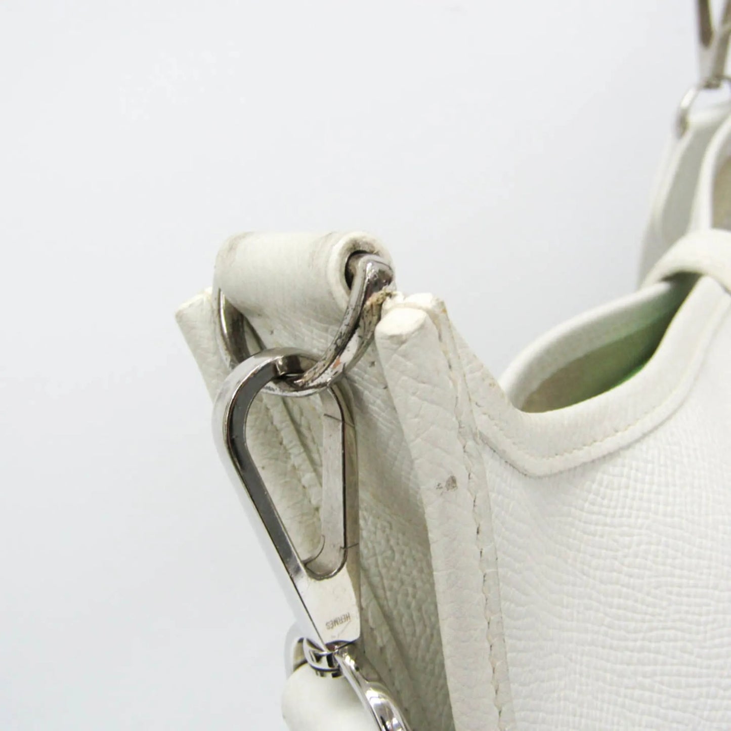 Hermes Evelyne Bag Gen II Epsom, White, Leather, Shoulder Bag