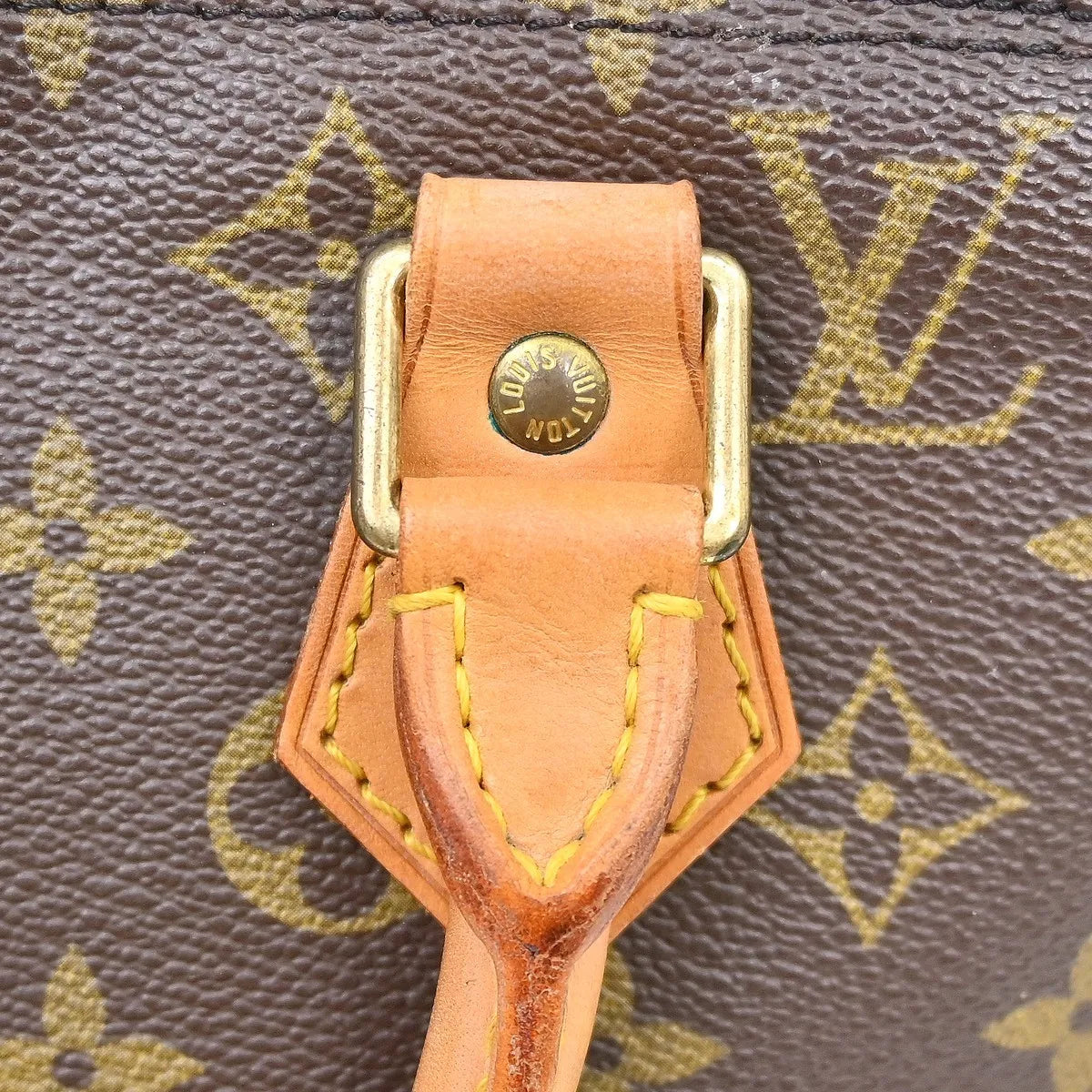 Louis Vuitton Alma Monogram, Brown, Canvas, Handbag