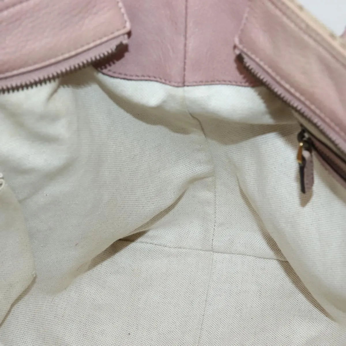 Gucci Vintage Interlocking G Canvas and Leather, Beige, Canvas, Handbag