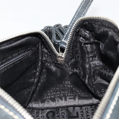 Chanel CC Shoulder Bag Leather, Black, Leather, Handbag