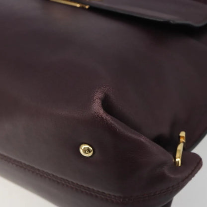 Salvatore Ferragamo Sofia Satchel Smooth Leather, Purple, Leather, Handbag