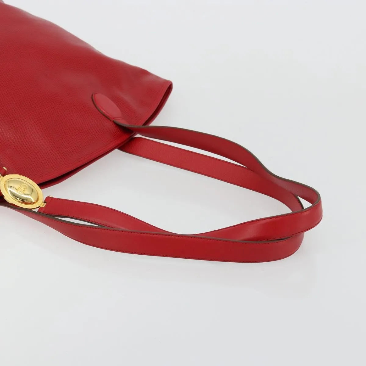 Christian Dior Vintage Tote Leather, Red, Leather, Tote Bag
