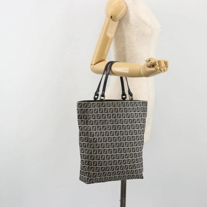 Fendi Vintage Tote Zucchino Canvas, Navy, Canvas, Tote Bag