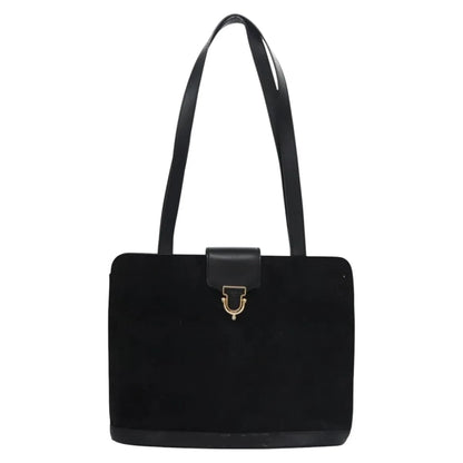 Celine Vintage Suede, Black, Suede, Shoulder Bag