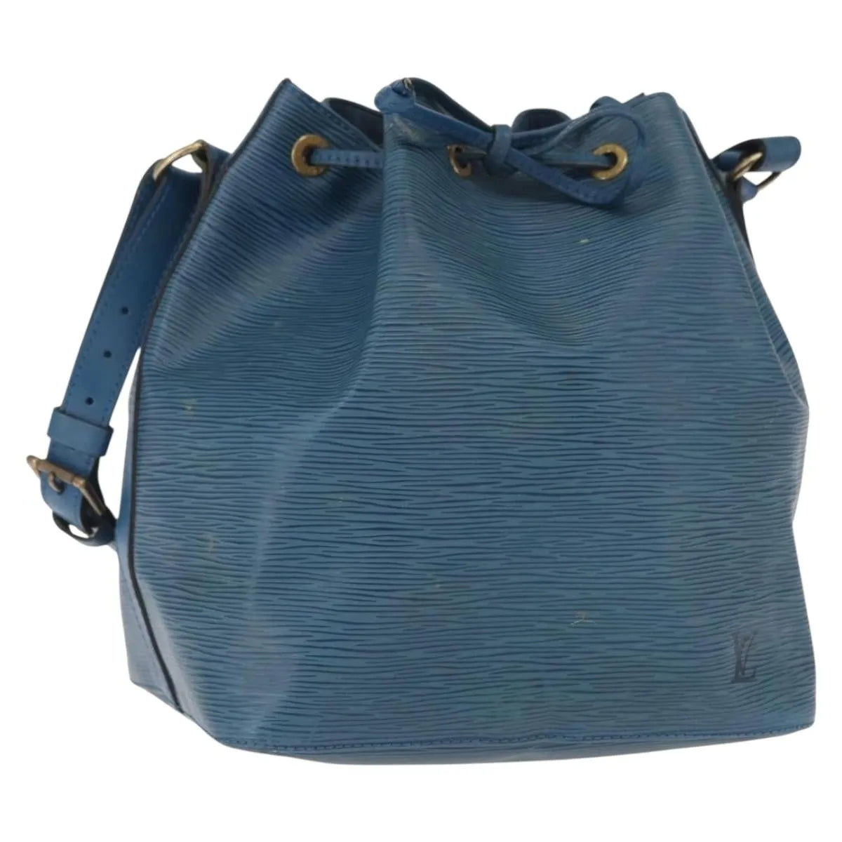 Louis Vuitton Petit Noe Epi Leather, Blue, Leather, Shoulder Bag