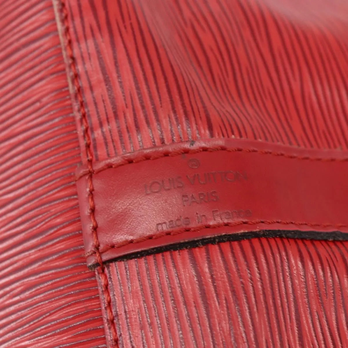 Louis Vuitton Petit Noe Epi Leather, Red, Leather, Shoulder Bag