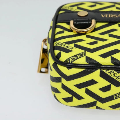 Versace Vintage Clutch Leather, Yellow, PVC, Clutch