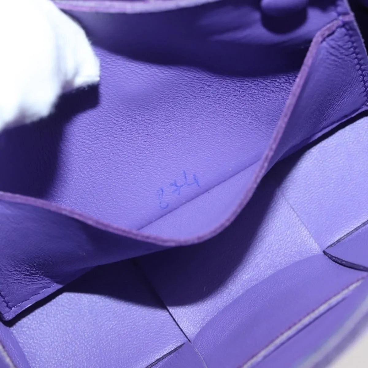 Bottega Veneta Cassette Maxi Intrecciato Leather, Purple, Leather, Clutch