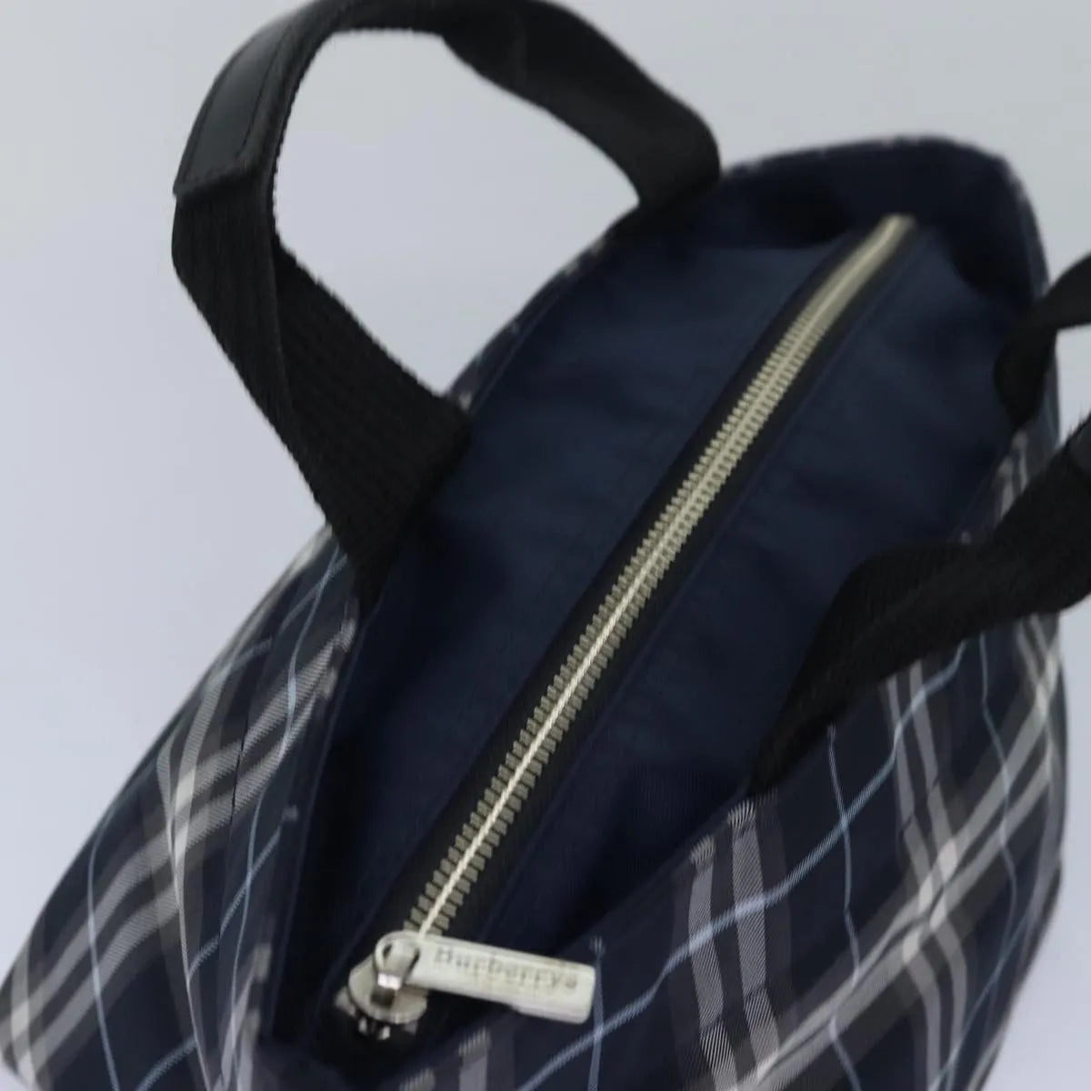 Burberry Nova Check Blue Label Nylon, Navy, Nylon, Handbag