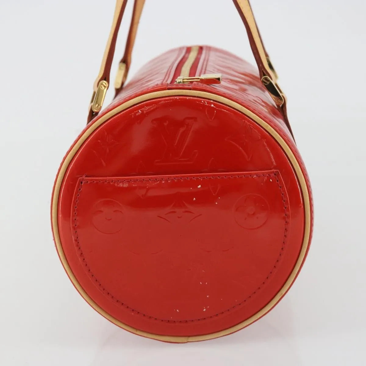 Louis Vuitton Bedford Monogram Vernis, Red, Patent Leather, Handbag