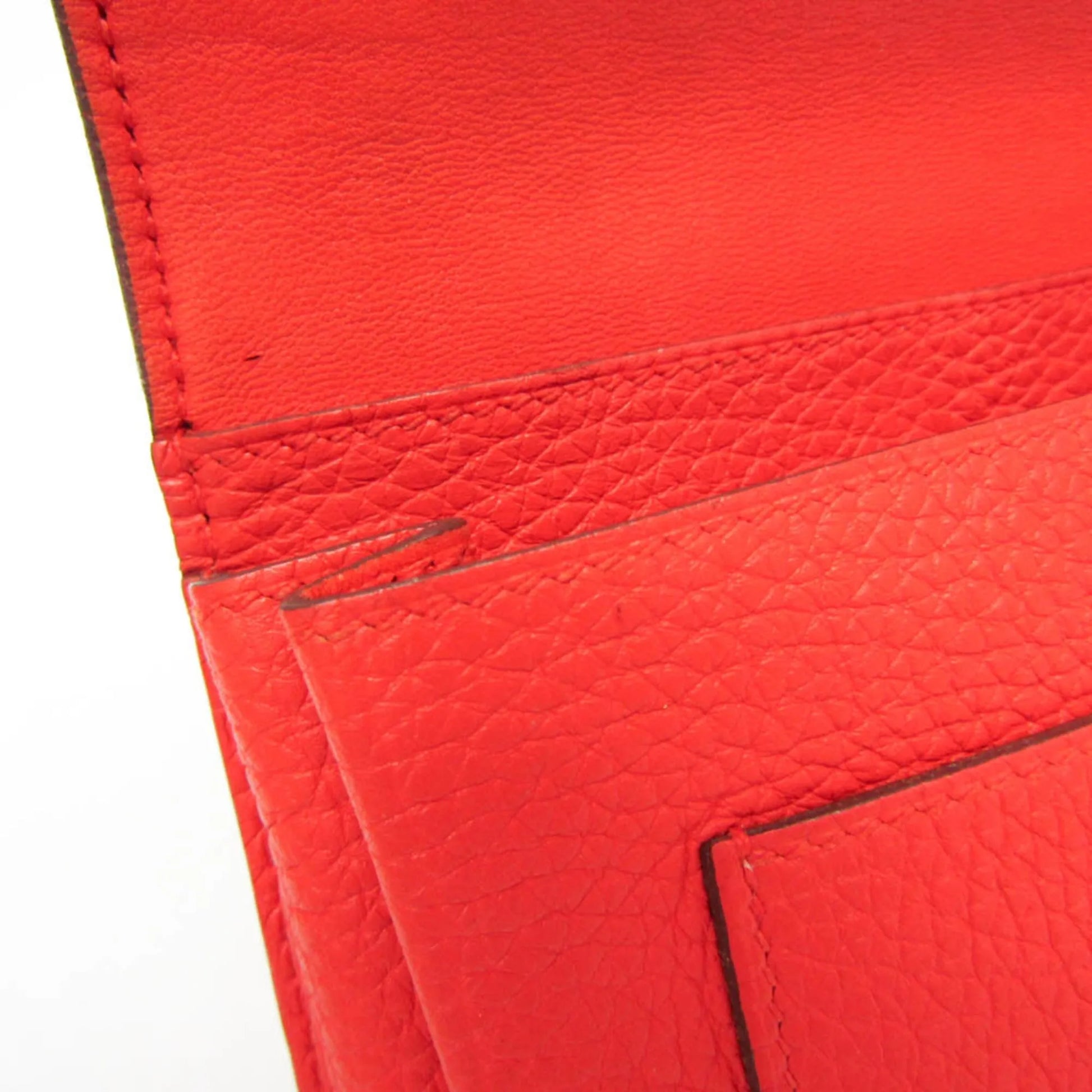 Hermes Dogon Duo Combined Leather, Red, Leather, Wallet