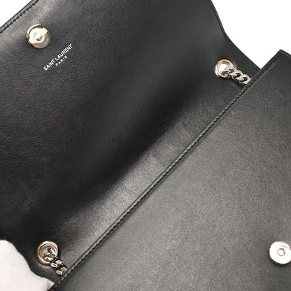 Saint Laurent Kate leather, Black, Leather, Shoulder Bag