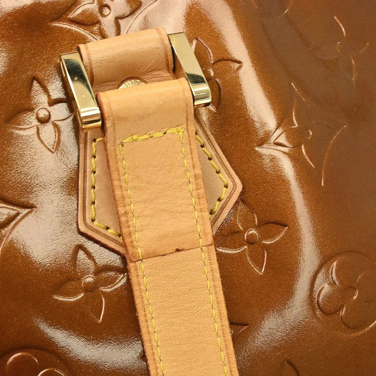 Louis Vuitton Houston Monogram Vernis, Brown, Patent Leather, Tote Bag