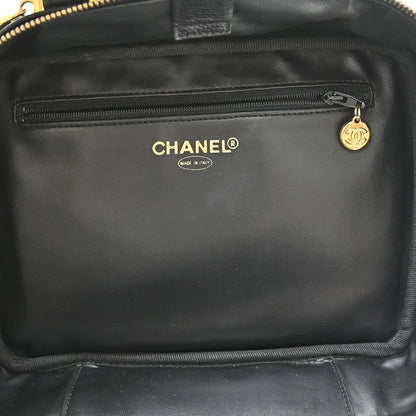 Chanel Vintage Timeless Zip Around Vanity Case Caviar, Black, Leather, Handbag