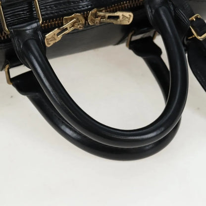 Louis Vuitton Keepall Epi, Black, Leather, Travel Bag