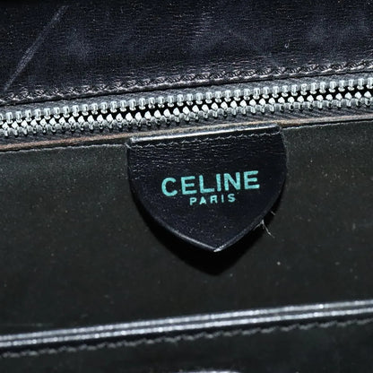 Celine Vintage Leather, Black, Leather, Shoulder Bag