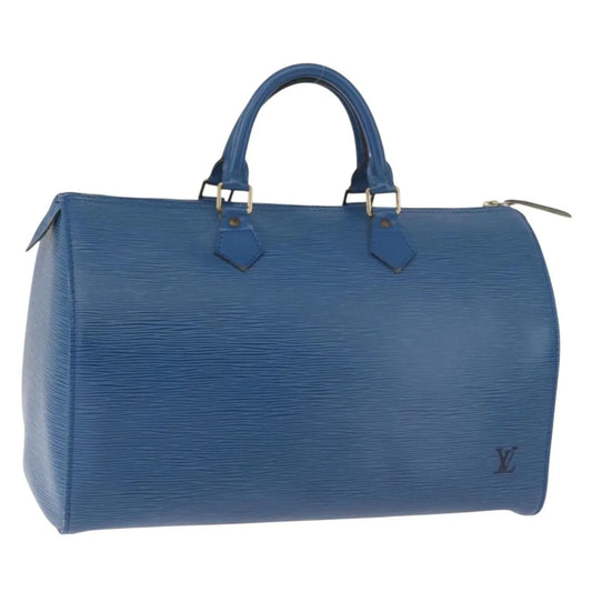 Louis Vuitton Speedy Epi Leather, Blue, Leather, Handbag
