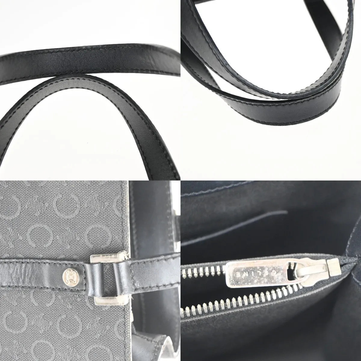 Celine Tote Canvas, Black, Canvas, Tote Bag