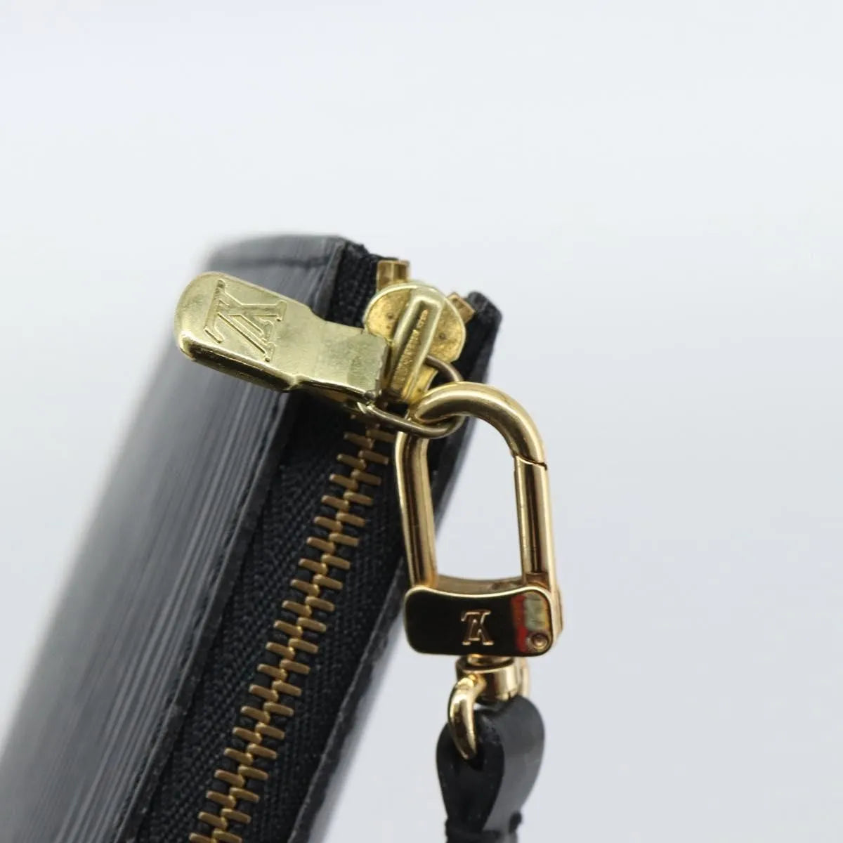 Louis Vuitton Pochette Accessoires Epi, Black, Leather, Clutch