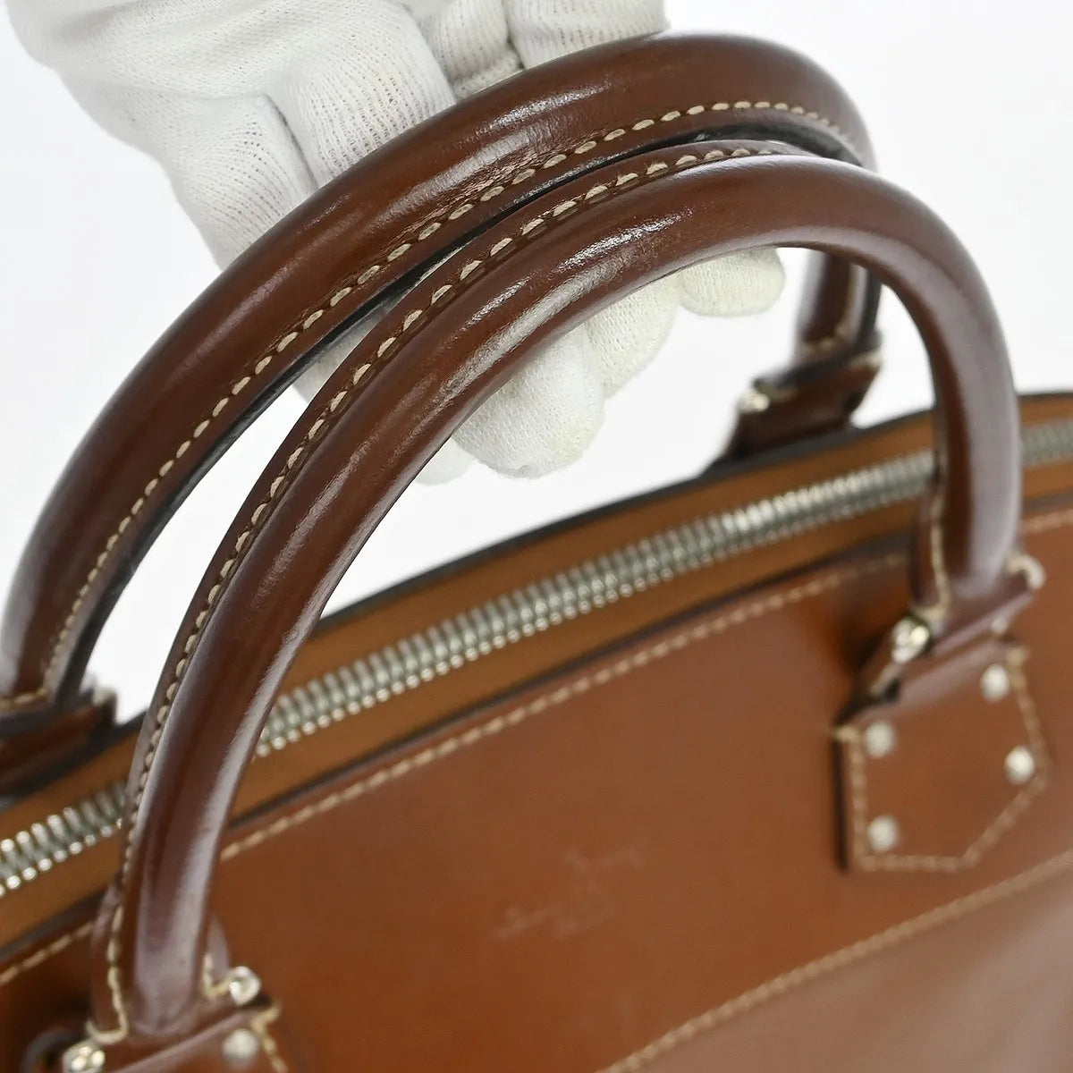 Louis Vuitton Suhali Lockit Leather, Brown, Leather, Handbag