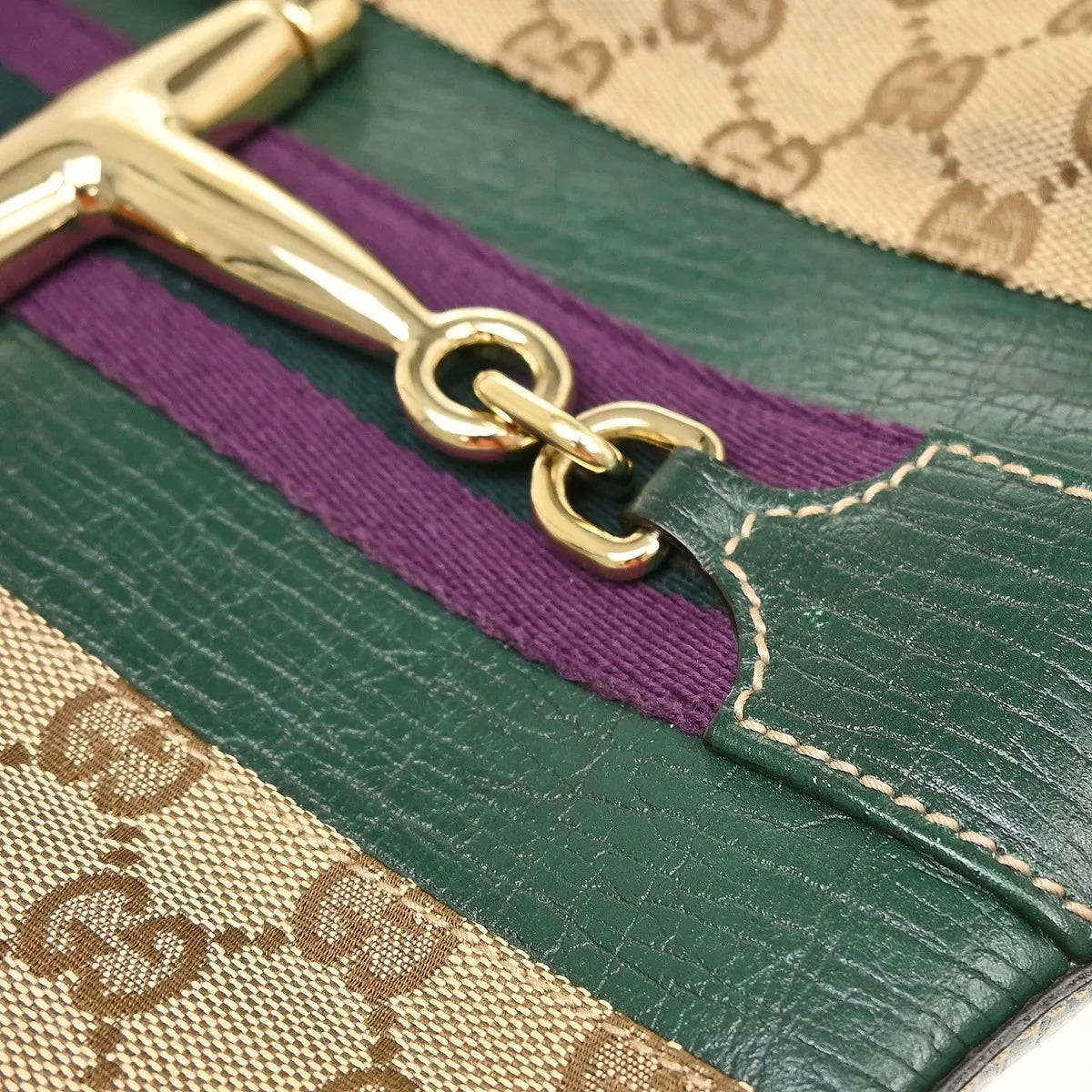 Gucci Sherry line shoulder Canvas, Beige, Canvas, Handbag