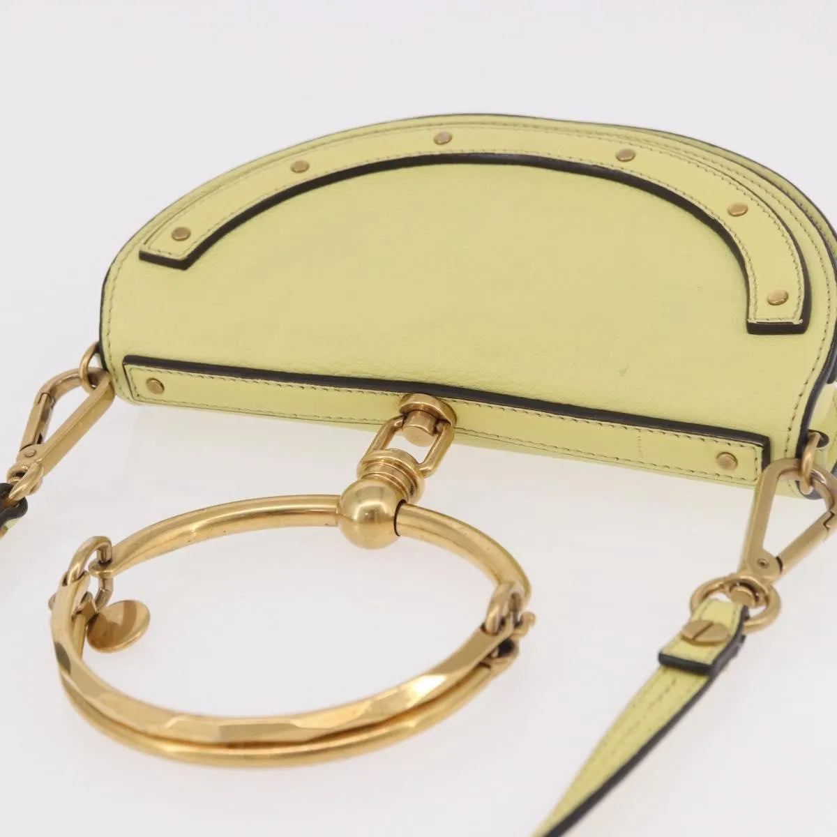Chloe Nile Leather, Yellow, Leather, Handbag