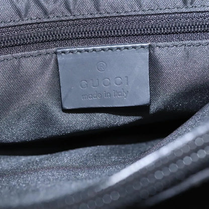 Gucci Vintage Bamboo Handle Tote GG Nylon, Black, Nylon, Tote Bag