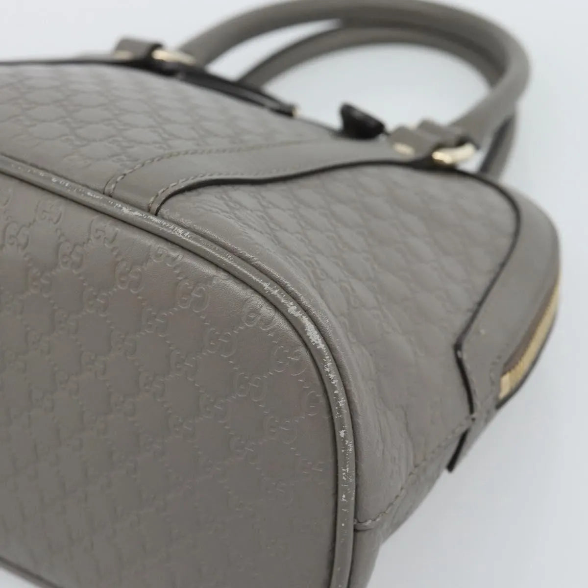 Gucci Convertible Dome Satchel Microguccissima Leather, Gray, Leather, Handbag