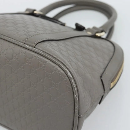 Gucci Convertible Dome Satchel Microguccissima Leather, Gray, Leather, Handbag