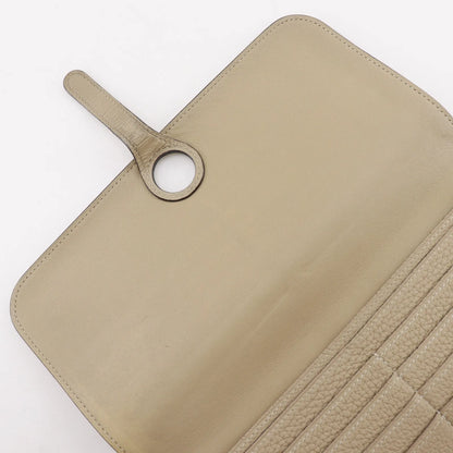 Hermes Dogon Recto Verso Leather, Beige, Leather, Wallet