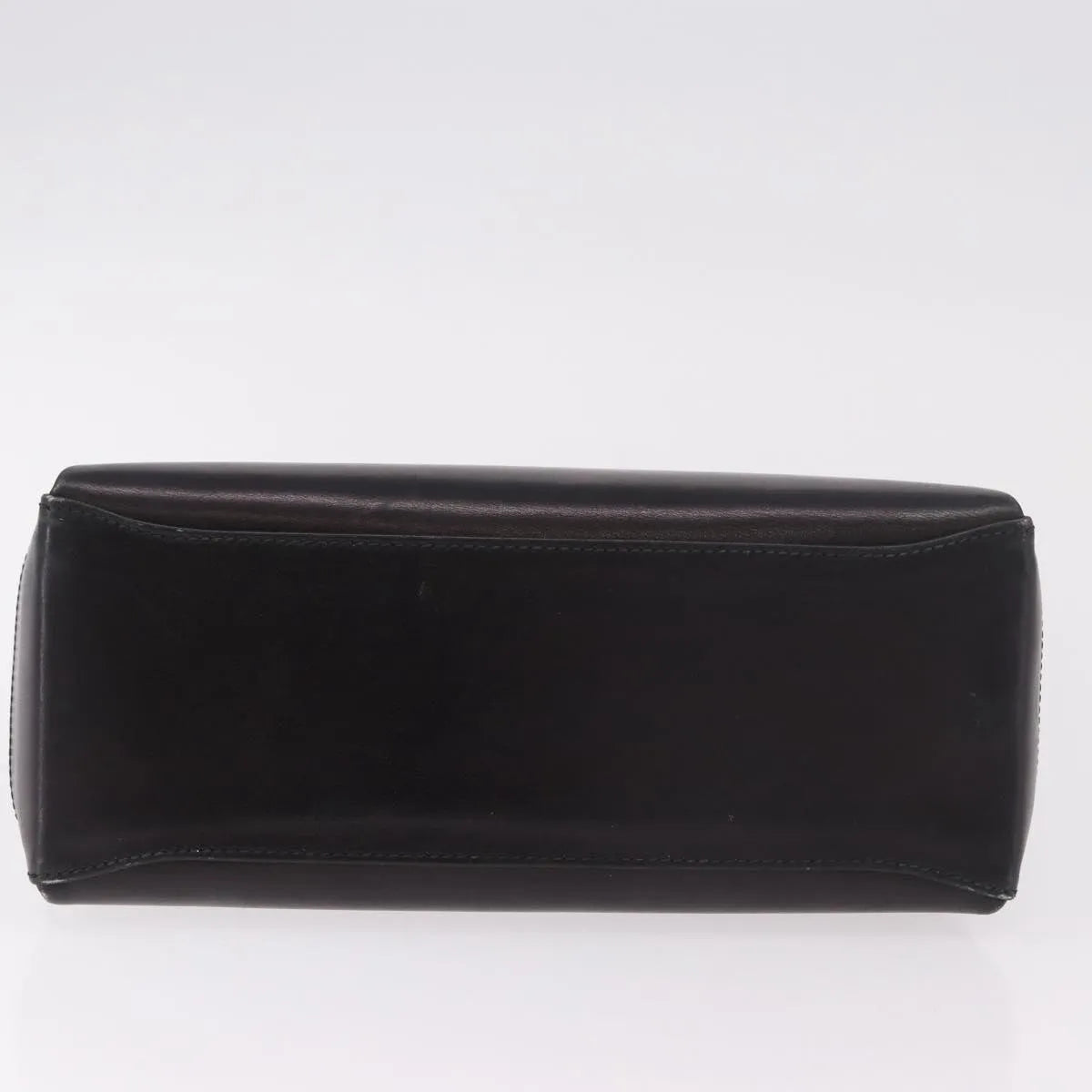 Gucci Vintage Convertible Bamboo Box Leather, Black, Leather, Handbag
