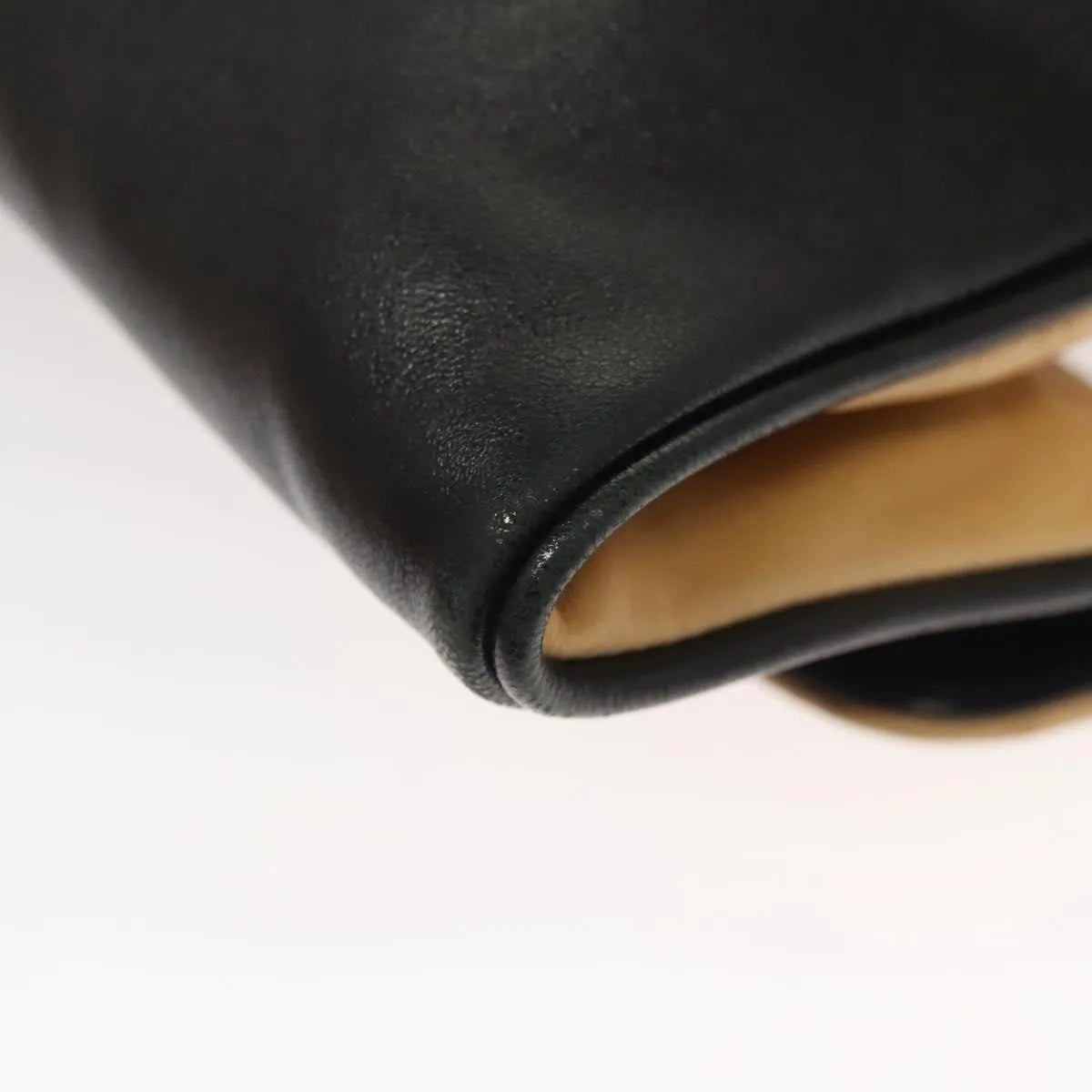 Chanel Chocolate Bar Handbag Lambskin, Beige, Leather, Handbag