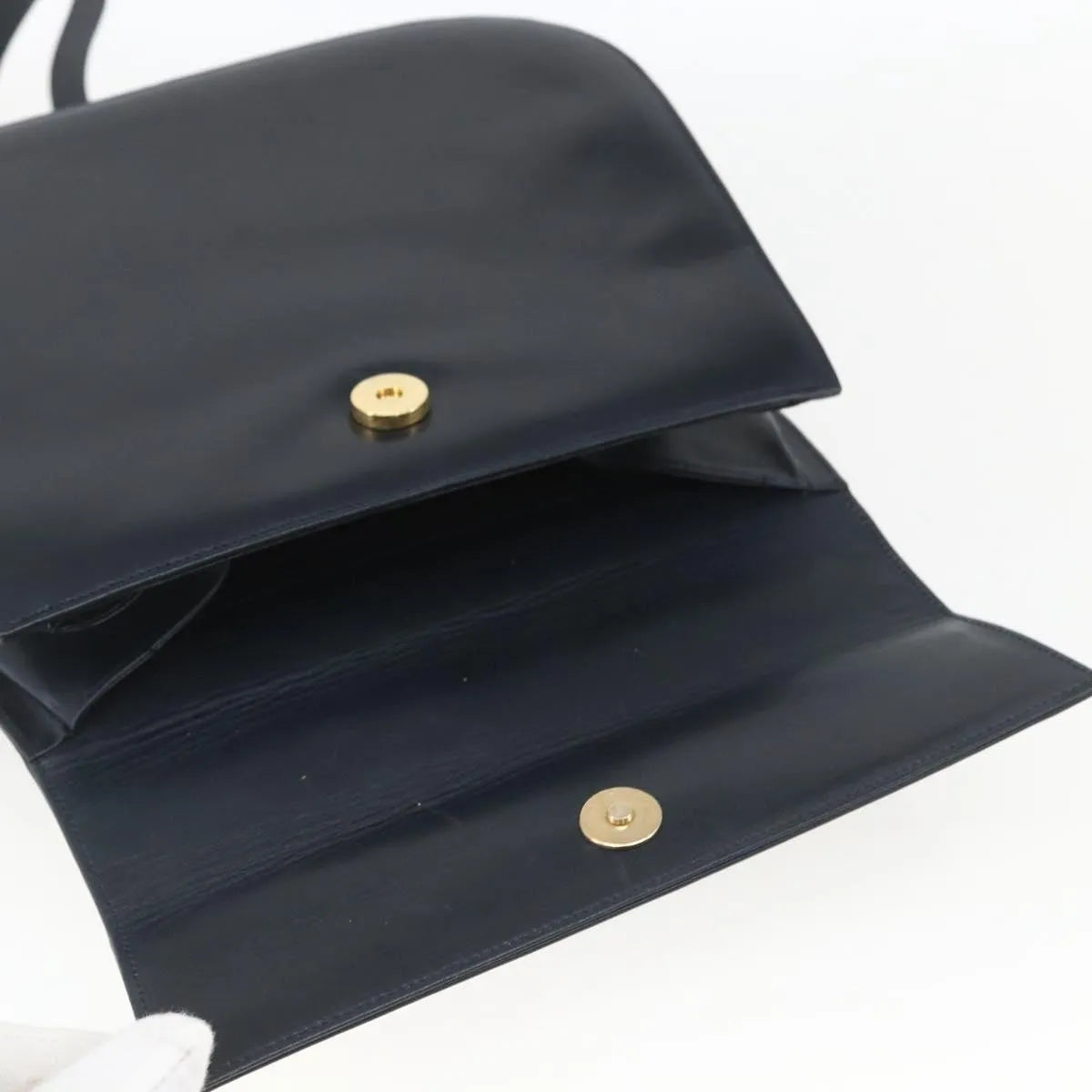 Salvatore Ferragamo Gancini Leather, Navy, Leather, Shoulder Bag