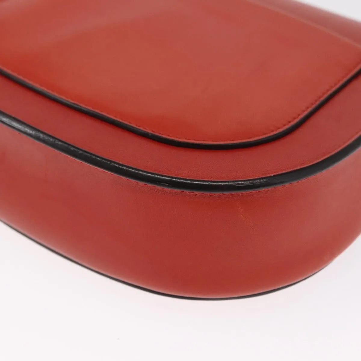 Celine Trotteur Messenger Calfskin, Orange, Leather, Shoulder Bag