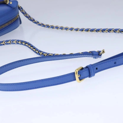 Salvatore Ferragamo Vala Leather, Blue, Leather, Shoulder Bag